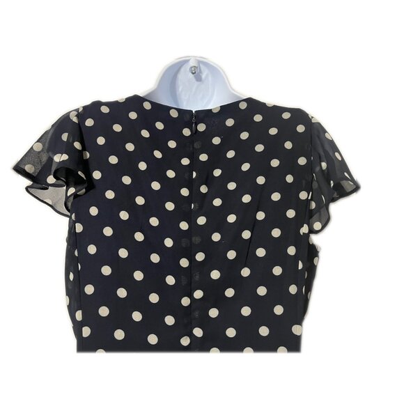 NWOT DKNY Navy Blue and White Polka Dot Mini Dress, Size 8 - Picture 5 of 10